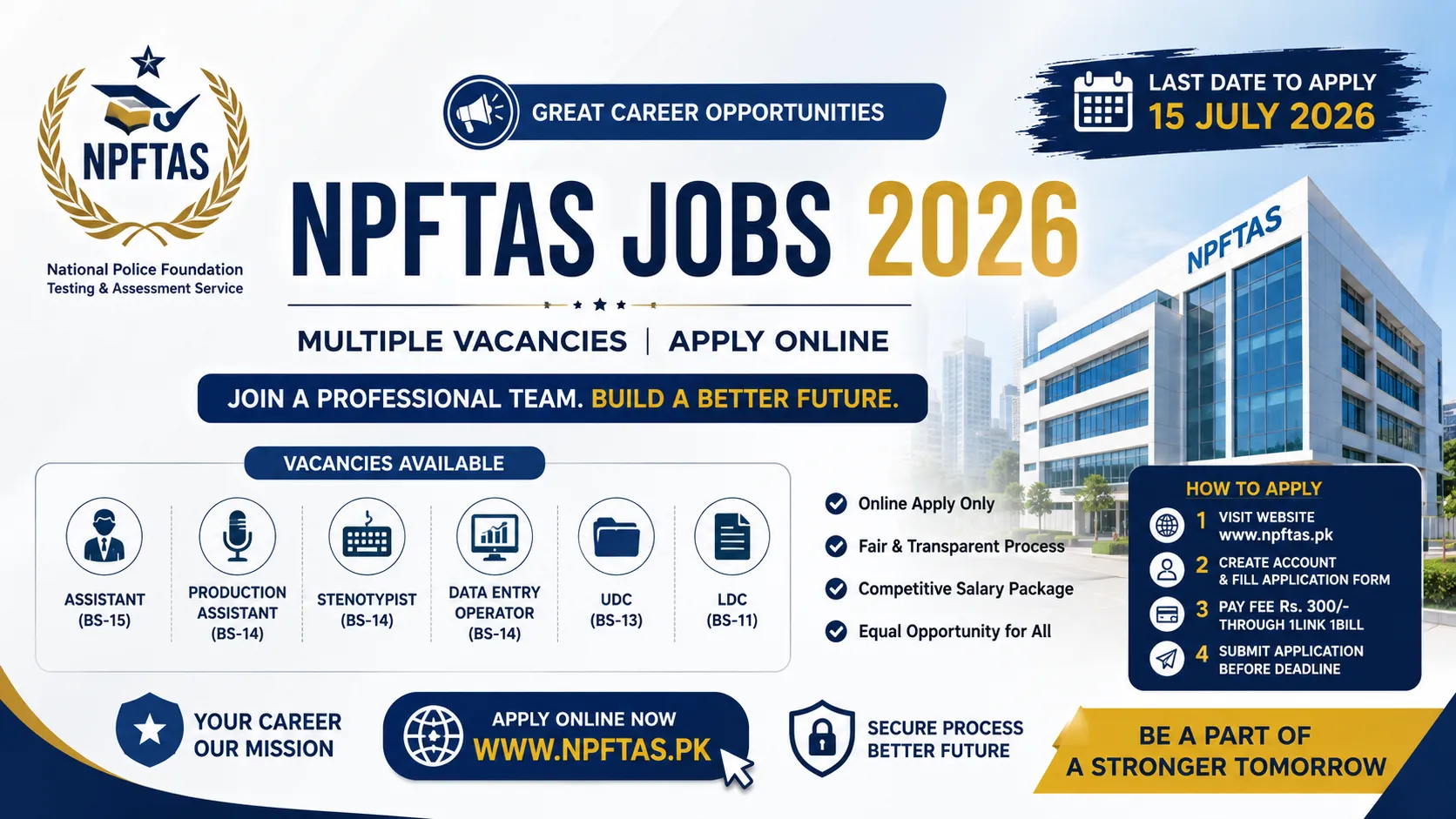 npftas.pk Jobs 2026 Online Apply – Online Applications Open for 124+ Vacancies Across Pakistan