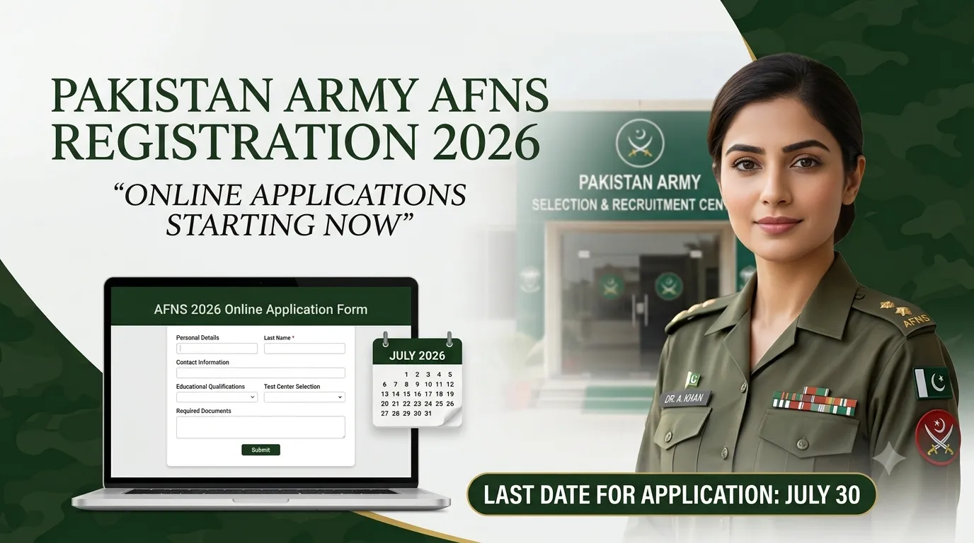 AFNS Registration 2026 Now Open via www.joinpakarmy.gov.pk – Complete Application Guide