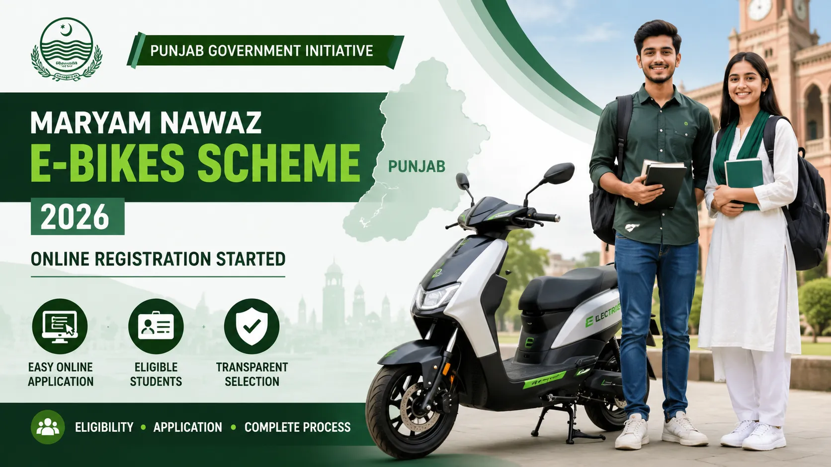 Maryam Nawaz E Bikes Scheme 2026 Eligibility, Online Registration, Documents & Complete Application Guide